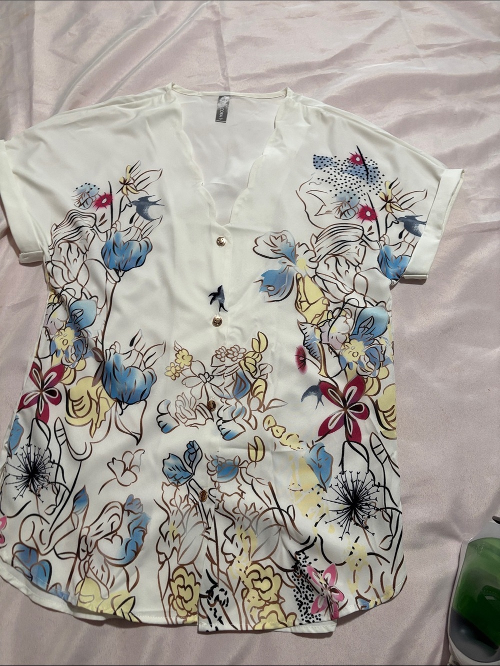 Nora Gora Satin Cream Top